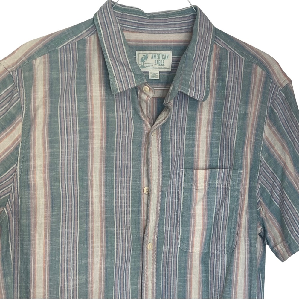 American Eagle button up shirt sleeve shirt Men’s XL
